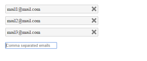 jQuery multiMailInput